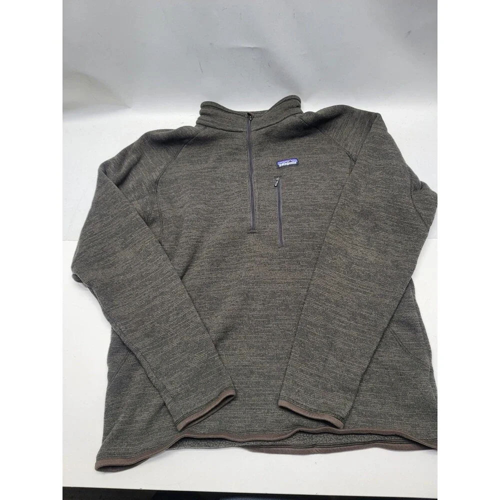 Patagonia Better Sweater Mens XL 1/4 Zip Fleece Pullover Jacket Brown 25521 - Picture 4 of 11